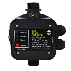 WHITE INTERNATIONAL 240V AUTO RESTART PUMP CONTROLLER WITH 3 PIN PLUG