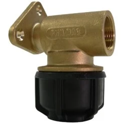 PHILMAC 25MM X 20MM BSP METRIC WALL PLATE ELBOW – BRASS